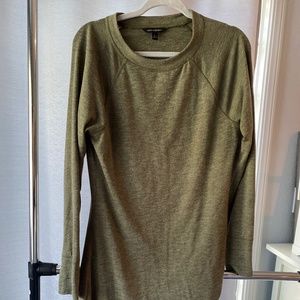 Sage green body-con sweater dress